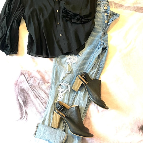 Softmoc soft leather peep toe bootie - Picture 2 of 4